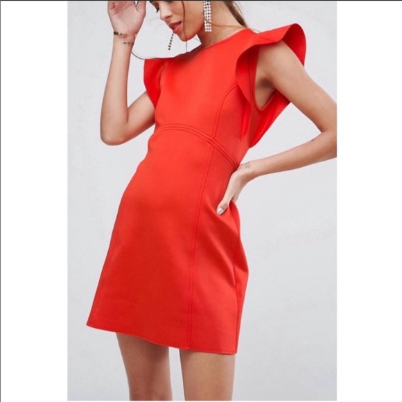 ASOS Dresses & Skirts - NWT ASOS Scuba Skater Mini Dress - Red